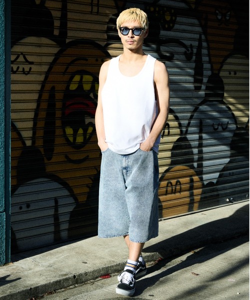 ムラサキスポーツ(ムラサキスポーツ)の「DEAR LAUREL/ディアローレル DNM BAGGY SHORTS ショーツ DL26S-3305(その他パンツ・メンズ・ネイビー/ブラック/ブルー・M/L)」の9枚目の写真