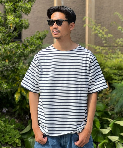 HELLY HANSEN(ヘリーハンセン)の「【HELLY HANSEN】S/S HH Marine Border Boat Neck Tee(Tシャツ/カットソー・メンズ・アイボリー/ライム/ホワイト・MEDIUM/LARGE/X-LARGE)」の1枚目の写真