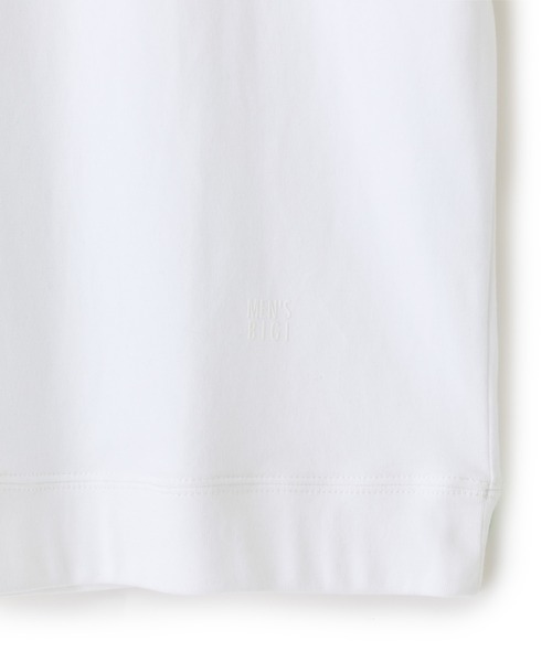 MEN'S BIGI（メンズビギ）の「スビンプラチナム スムースTシャツ（Tシャツ/カットソー・メンズ・チャコールグレー/ホワイト/ブラック・02/03）」の8枚目の写真