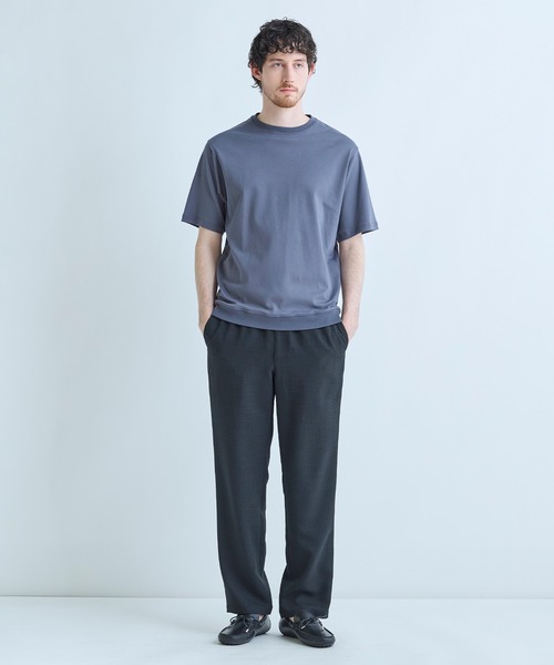 MEN'S BIGI（メンズビギ）の「スビンプラチナム スムースTシャツ（Tシャツ/カットソー・メンズ・チャコールグレー/ホワイト/ブラック・02/03）」の17枚目の写真