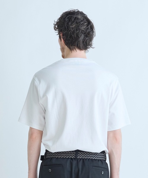 MEN'S BIGI（メンズビギ）の「スビンプラチナム スムースTシャツ（Tシャツ/カットソー・メンズ・チャコールグレー/ホワイト/ブラック・02/03）」の12枚目の写真