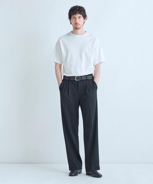 MEN'S BIGI（メンズビギ）の「スビンプラチナム スムースTシャツ（Tシャツ/カットソー・メンズ・チャコールグレー/ホワイト/ブラック・02/03）」の16枚目の写真