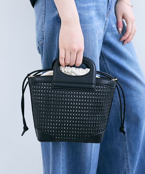 le.coeur blanc（ルクールブラン）の「メッシュ2WAYトートバッグ（トートバッグ・レディース・アイボリー/ブラック・FREE）」の21枚目の写真