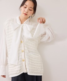 VIS | ツイードニットベスト/イージーケア(ベスト)