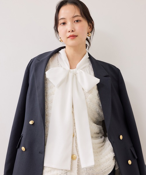 VIS(ビス)の「ツイードニットベスト/イージーケア(ベスト・レディース・ブルー系その他/ホワイト系その他5・FREE)」の13枚目の写真