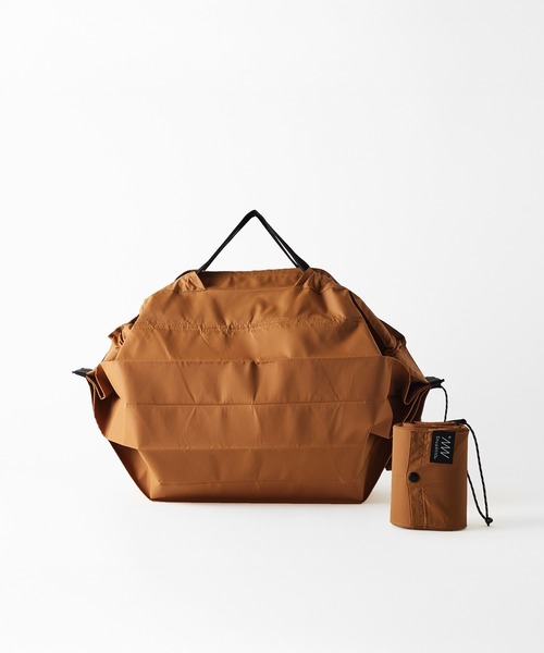 Shupatto（シュパット）の「マーナ(marna) Shupatto 保冷バッグ 20L 一気にたためる（エコバッグ/サブバッグ・レディース・ホワイト×ブラック/ライトブラウン・M）」の8枚目の写真