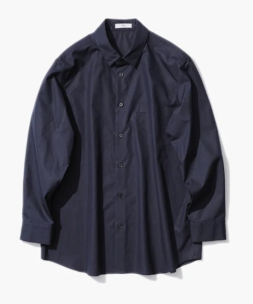 ATON（エイトン）の「ATON (エイトン)SUVIN BROAD | STANDARD SHIRT（シャツ/ブラウス・メンズ・その他18/ホワイト/ネイビー・2/4/6）」の2枚目の写真