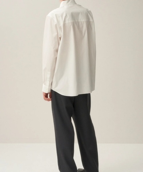ATON（エイトン）の「ATON (エイトン)SUVIN BROAD | STANDARD SHIRT（シャツ/ブラウス・メンズ・その他18/ホワイト/ネイビー・2/4/6）」の7枚目の写真