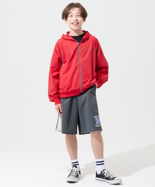 KRIFF MAYER Kid's Collection（クリフメイヤーキッズコレクション）の「【遮熱・UVカット・接触冷感・吸汗速乾】遮熱ジップパーカー（パーカー・キッズ・イエロー/ライトグレー/レッド/ブルーグリーン・120/130/140/150/160/170）」の7枚目の写真