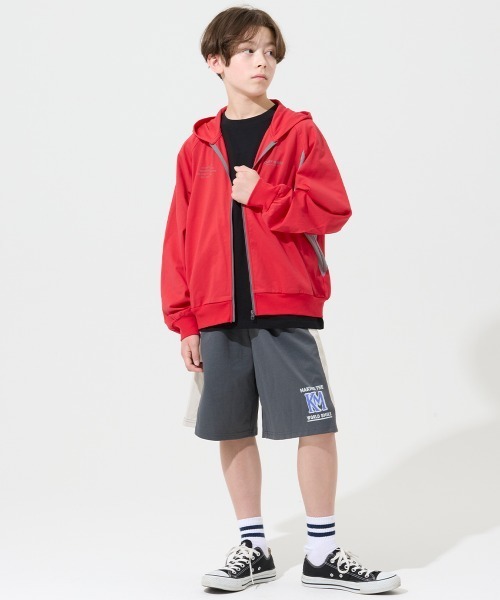 KRIFF MAYER Kid's Collection（クリフメイヤーキッズコレクション）の「【遮熱・UVカット・接触冷感・吸汗速乾】遮熱ジップパーカー（パーカー・キッズ・イエロー/ライトグレー/レッド/ブルーグリーン・120/130/140/150/160/170）」の8枚目の写真
