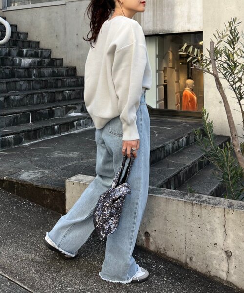 CIAOPANIC TYPY(チャオパニックティピー)の「【WEB限定】エアリーコンフォートプルオーバーニット(ニット/セーター・レディース・ホワイト/ライトグレー/ピンク/レッド/ネイビー/チャコールグレー/サックスブルー/イエロー系その他・ONE SIZE)」の10枚目の写真