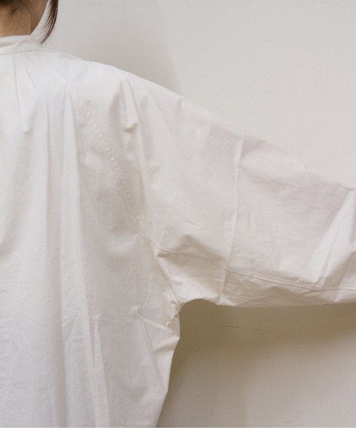 ORCIVAL（オーシバル）の「ORCIVAL/オーシバル　ラグランブラウス　RAGLAN BLOUSE　OR-B0320 OTD（シャツ/ブラウス・レディース・サックスブルー/アイボリー・1）」の6枚目の写真