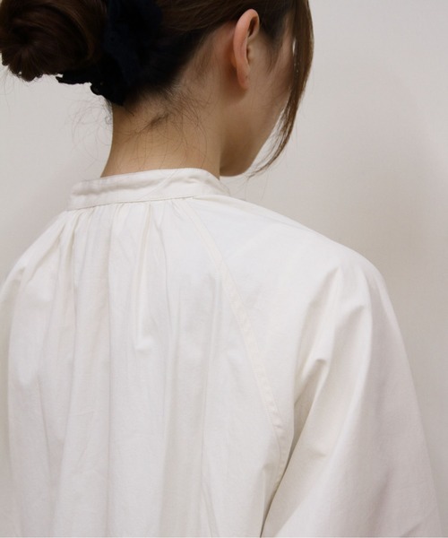 ORCIVAL（オーシバル）の「ORCIVAL/オーシバル　ラグランブラウス　RAGLAN BLOUSE　OR-B0320 OTD（シャツ/ブラウス・レディース・サックスブルー/アイボリー・1）」の7枚目の写真