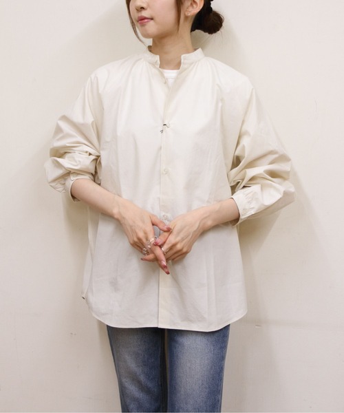 ORCIVAL（オーシバル）の「ORCIVAL/オーシバル　ラグランブラウス　RAGLAN BLOUSE　OR-B0320 OTD（シャツ/ブラウス・レディース・サックスブルー/アイボリー・1）」の8枚目の写真