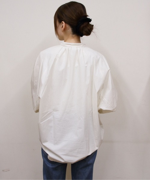 ORCIVAL（オーシバル）の「ORCIVAL/オーシバル　ラグランブラウス　RAGLAN BLOUSE　OR-B0320 OTD（シャツ/ブラウス・レディース・サックスブルー/アイボリー・1）」の10枚目の写真