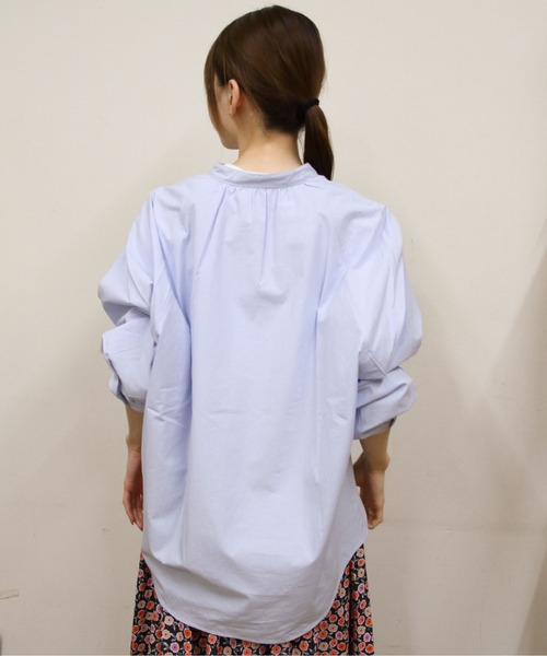 ORCIVAL（オーシバル）の「ORCIVAL/オーシバル　ラグランブラウス　RAGLAN BLOUSE　OR-B0320 OTD（シャツ/ブラウス・レディース・サックスブルー/アイボリー・1）」の16枚目の写真