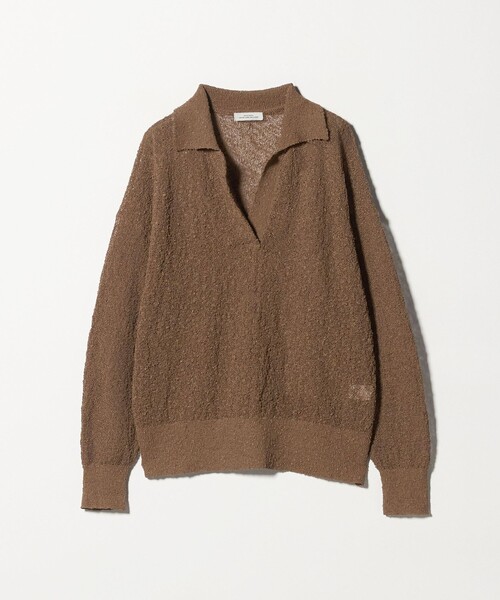 green label relaxing（グリーンレーベルリラクシング）の「ノットヤーン スキッパー プルオーバー ウォッシャブル（ニット/セーター・レディース・オフホワイト/ブラック/ブラウン・FREE）」の15枚目の写真