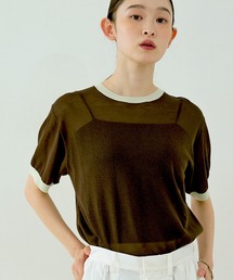 NOMINE | リンガー ニット Tシャツ(Tシャツ/カットソー)