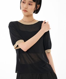 NOMINE | リンガー ニット Tシャツ(Tシャツ/カットソー)