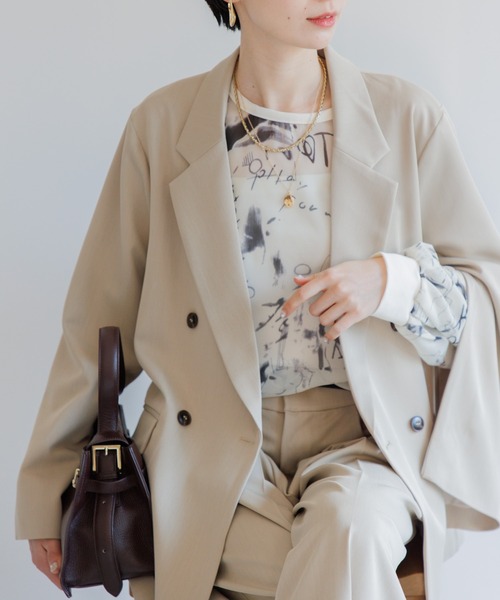 Paradise Picnic（パラダイスピクニック）の「TRANOI. watercolorプルオーバーブラウス（シャツ/ブラウス・レディース・ピンク/アイボリー/ブルー・FREE）」の2枚目の写真