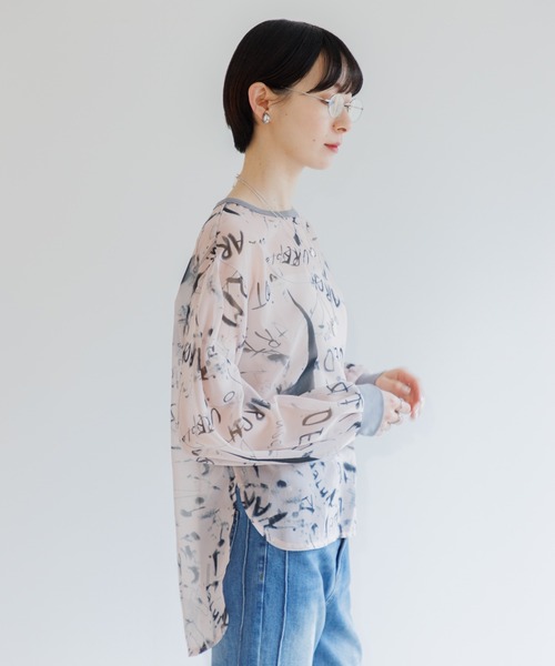 Paradise Picnic（パラダイスピクニック）の「TRANOI. watercolorプルオーバーブラウス（シャツ/ブラウス・レディース・ピンク/アイボリー/ブルー・FREE）」の22枚目の写真