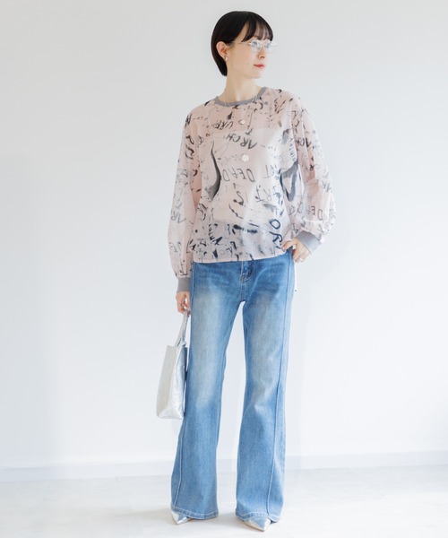 Paradise Picnic（パラダイスピクニック）の「TRANOI. watercolorプルオーバーブラウス（シャツ/ブラウス・レディース・ピンク/アイボリー/ブルー・FREE）」の20枚目の写真