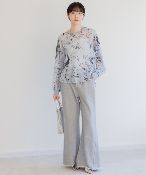 Paradise Picnic（パラダイスピクニック）の「TRANOI. watercolorプルオーバーブラウス（シャツ/ブラウス・レディース・ピンク/アイボリー/ブルー・FREE）」の13枚目の写真