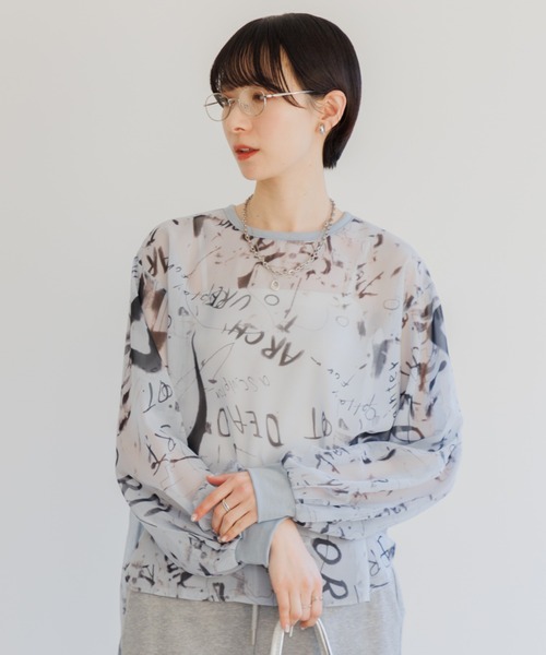 Paradise Picnic（パラダイスピクニック）の「TRANOI. watercolorプルオーバーブラウス（シャツ/ブラウス・レディース・ピンク/アイボリー/ブルー・FREE）」の16枚目の写真