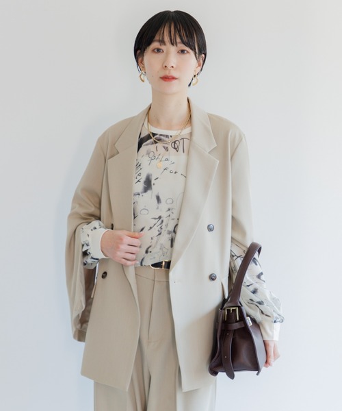 Paradise Picnic（パラダイスピクニック）の「TRANOI. watercolorプルオーバーブラウス（シャツ/ブラウス・レディース・ピンク/アイボリー/ブルー・FREE）」の8枚目の写真