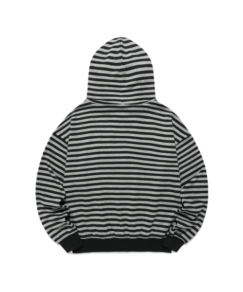 NICE GHOST CLUB(ナイスゴーストクラブ)の「STRIPE RUSH 3STAR HOODIE ZIP UP_BLACK(NG2GSUM491A)(パーカー・レディース・ブラック・SMALL/MEDIUM)」の3枚目の写真