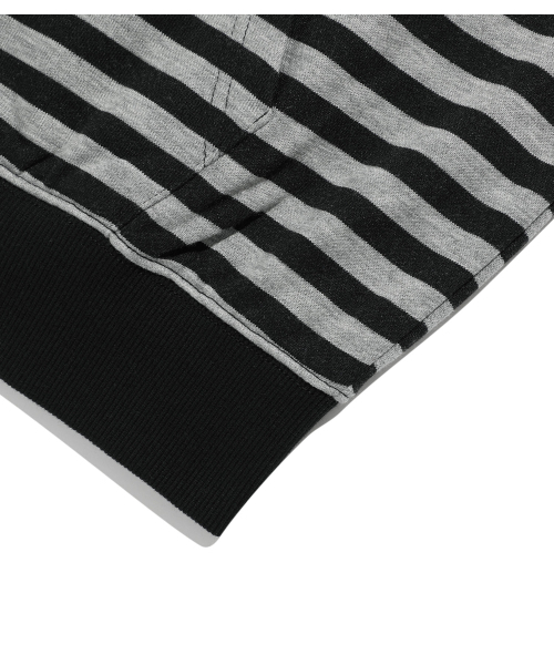 NICE GHOST CLUB(ナイスゴーストクラブ)の「STRIPE RUSH 3STAR HOODIE ZIP UP_BLACK(NG2GSUM491A)(パーカー・レディース・ブラック・SMALL/MEDIUM)」の6枚目の写真