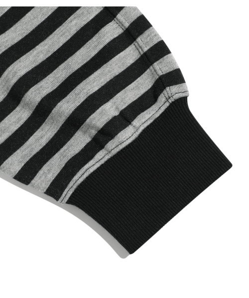 NICE GHOST CLUB(ナイスゴーストクラブ)の「STRIPE RUSH 3STAR HOODIE ZIP UP_BLACK(NG2GSUM491A)(パーカー・レディース・ブラック・SMALL/MEDIUM)」の7枚目の写真