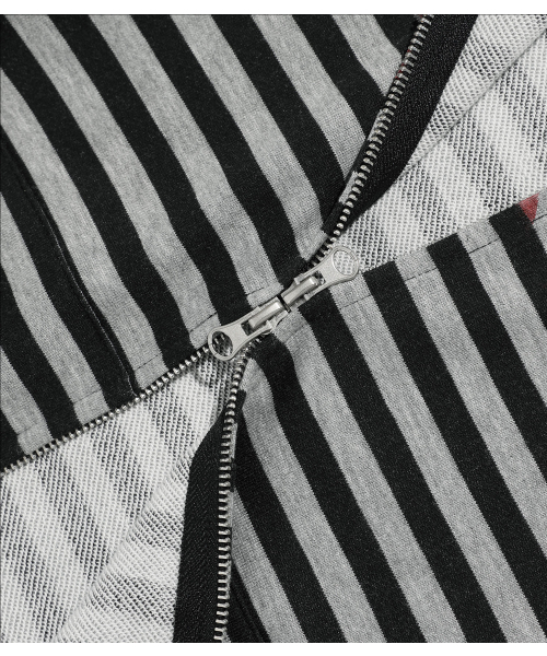 NICE GHOST CLUB(ナイスゴーストクラブ)の「STRIPE RUSH 3STAR HOODIE ZIP UP_BLACK(NG2GSUM491A)(パーカー・レディース・ブラック・SMALL/MEDIUM)」の8枚目の写真