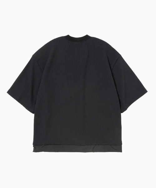 meanswhile（ミーンズワイル）の「SOLOTEX Waffle S/S Tee（Tシャツ/カットソー・メンズ・ブラック系・1(S)/2(M)/3(L)）」の2枚目の写真