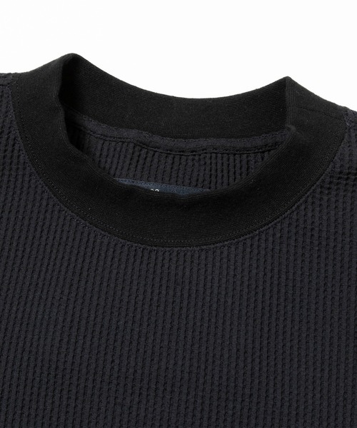 meanswhile（ミーンズワイル）の「SOLOTEX Waffle S/S Tee（Tシャツ/カットソー・メンズ・ブラック系・1(S)/2(M)/3(L)）」の3枚目の写真