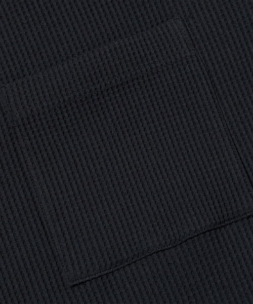 meanswhile（ミーンズワイル）の「SOLOTEX Waffle S/S Tee（Tシャツ/カットソー・メンズ・ブラック系・1(S)/2(M)/3(L)）」の4枚目の写真