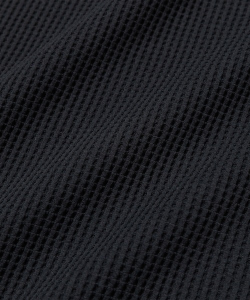 meanswhile（ミーンズワイル）の「SOLOTEX Waffle S/S Tee（Tシャツ/カットソー・メンズ・ブラック系・1(S)/2(M)/3(L)）」の5枚目の写真