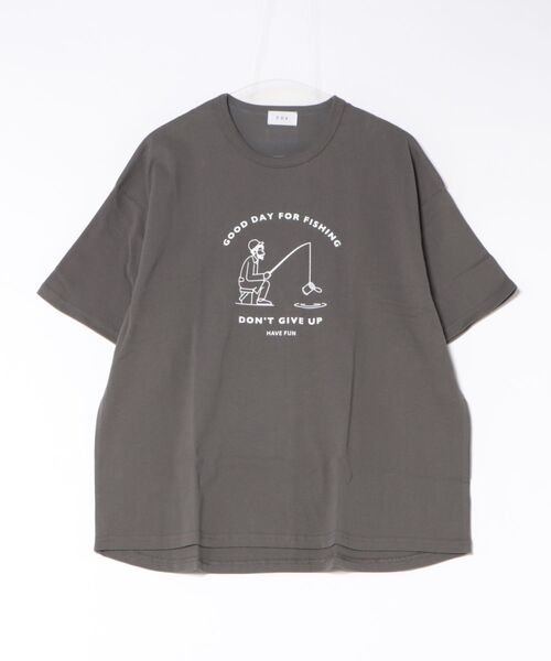 FOV(フォブ)の「フォブ FISHING Tシャツ(Tシャツ/カットソー・レディース・ホワイト/チャコールグレー/サックスブルー・F)」の2枚目の写真