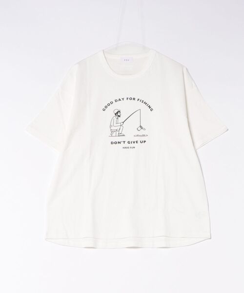 FOV(フォブ)の「フォブ FISHING Tシャツ(Tシャツ/カットソー・レディース・ホワイト/チャコールグレー/サックスブルー・F)」の6枚目の写真