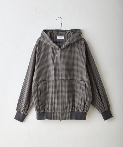 WHIMSIC(ウィムジック)の「【UNISEX】チェックジップフーディーシャツ(シャツ/ブラウス・メンズ・チャコールグレー/ネイビー/ホワイト・FREE)」の13枚目の写真