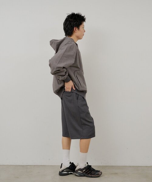 WHIMSIC(ウィムジック)の「【UNISEX】チェックジップフーディーシャツ(シャツ/ブラウス・メンズ・チャコールグレー/ネイビー/ホワイト・FREE)」の19枚目の写真