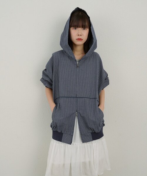 WHIMSIC(ウィムジック)の「【UNISEX】チェックジップフーディーシャツ(シャツ/ブラウス・メンズ・チャコールグレー/ネイビー/ホワイト・FREE)」の21枚目の写真