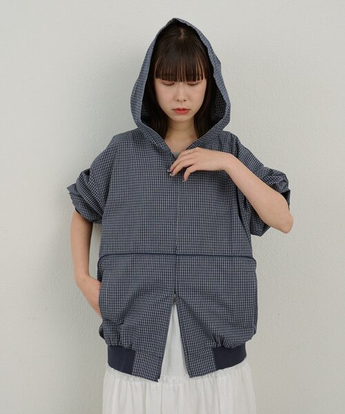 WHIMSIC(ウィムジック)の「【UNISEX】チェックジップフーディーシャツ(シャツ/ブラウス・メンズ・チャコールグレー/ネイビー/ホワイト・FREE)」の22枚目の写真