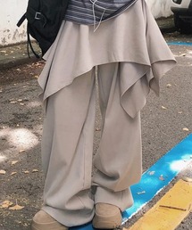 LYEON（リヨン）の「アシメスカートレイヤードワイドパンツ（その他パンツ）」