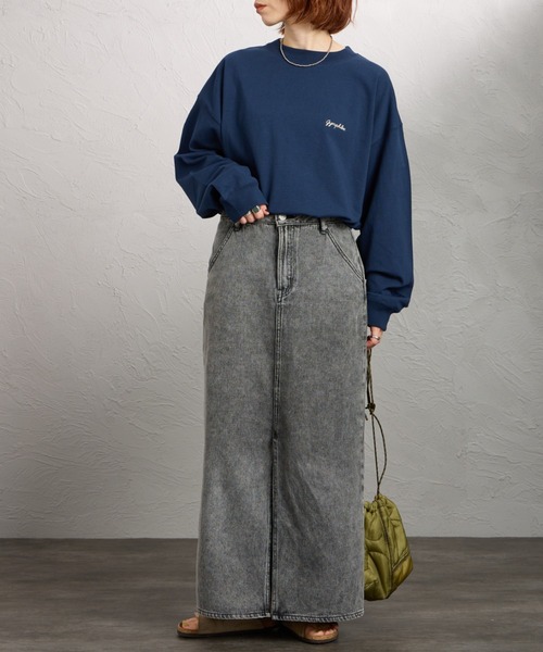 單點刺繡標誌 長袖T恤