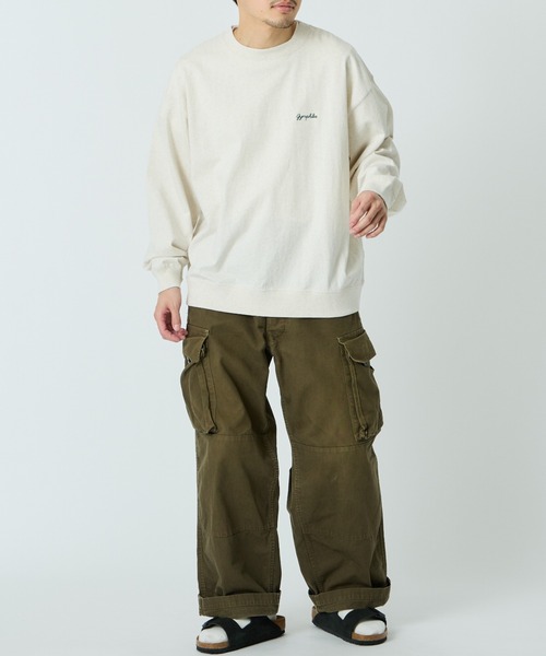 GYMPHLEX（ジムフレックス）の「[GYMPHLEX/ジムフレックス] ワンポイント刺繍ロゴ ロングスリーブTシャツ（Tシャツ/カットソー・レディース・ネイビー/オフホワイト/キナリ/ライトグリーン・L/M）」の13枚目の写真