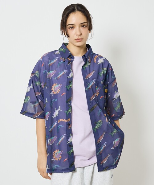 COBMASTER（コブマスター）の「【COBMASTER / コブマスター】総柄メッシュ半袖シャツ（シャツ/ブラウス・メンズ・ネイビー/グリーン・M/L）」の20枚目の写真