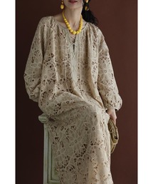 CAWAII（カワイイ）の「満開の美しさが広がる切り絵レースロングワンピース（ワンピース）」