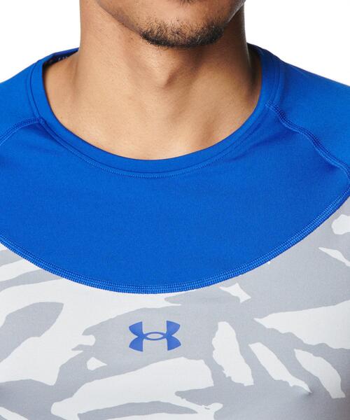 UNDER ARMOUR(アンダーアーマー)の「UAヒートギア コンフォート フィッティド ノベルティ ショートスリーブ クルーネック シャツ(ベースボール/メンズ)(Tシャツ/カットソー・メンズ・ブルー・L/S/2XL/XL/M)」の4枚目の写真