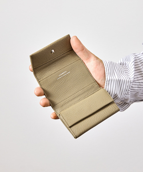 SLOW スロウ / goat compact mini wallet- JULLIEN社マドラスゴート